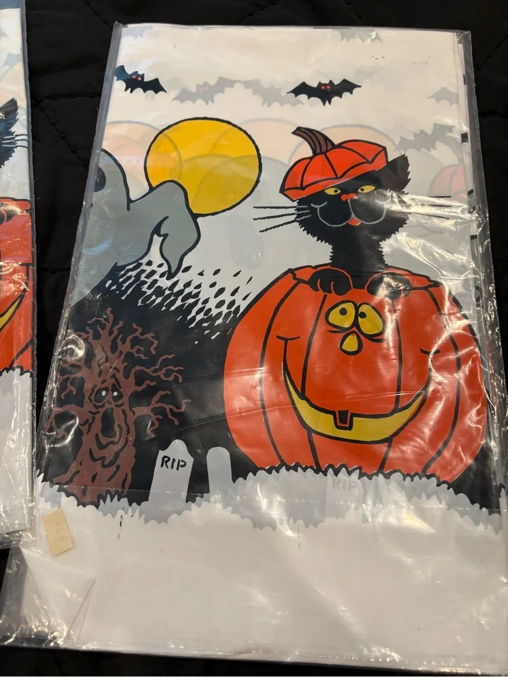 Set of 3 Vintage Halloween Plastic Table Cloths 52 x 70 New Old Stock 90’s